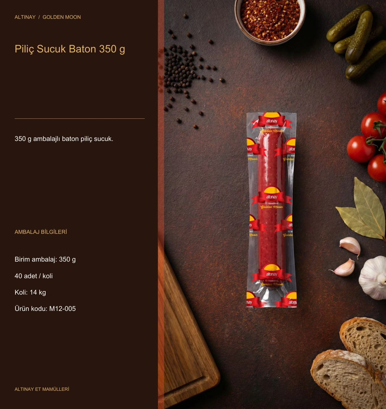 Piliç Sucuk Baton 350 g — Golden Moon ürün görseli