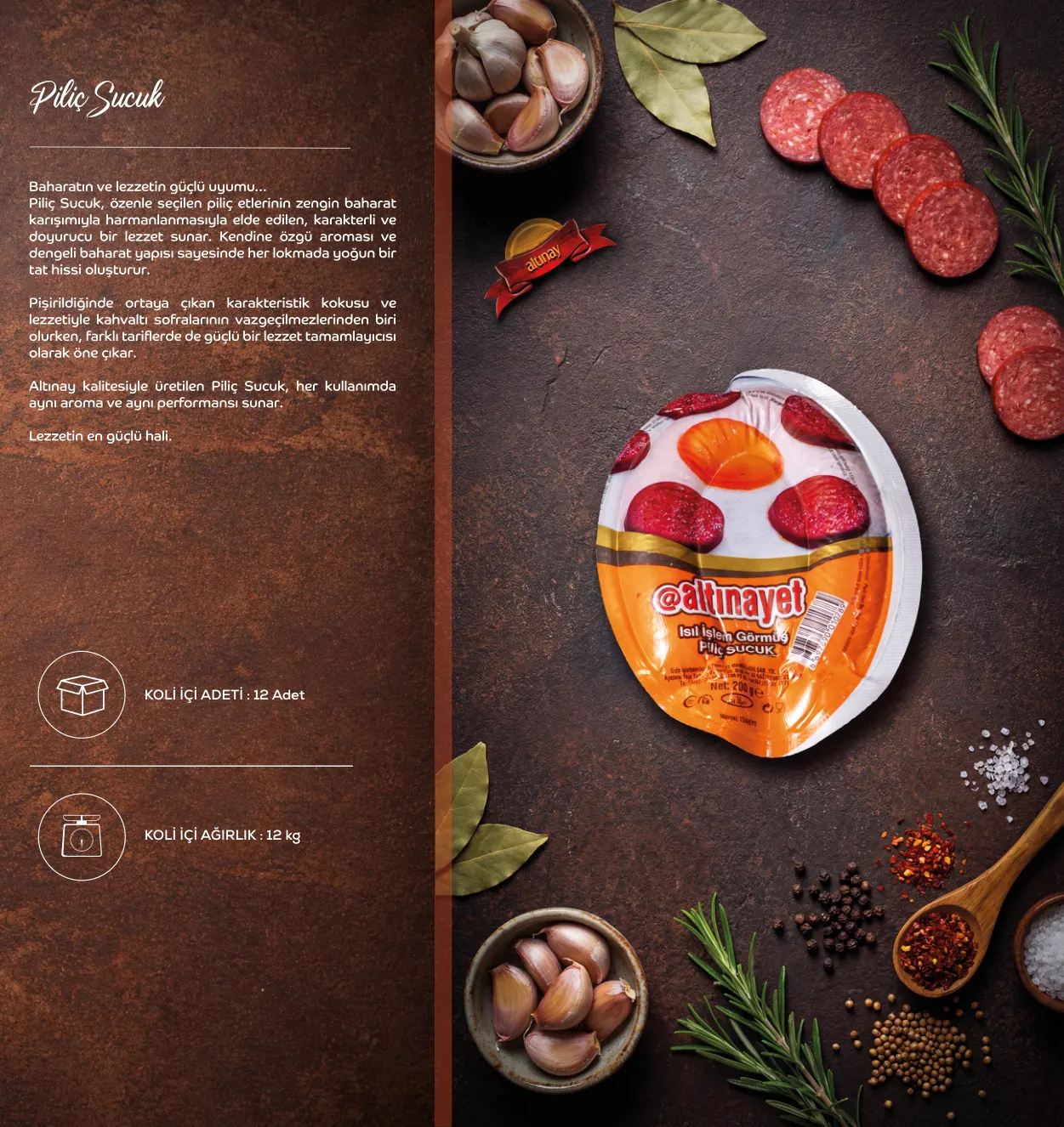 Piliç Sucuk Golden Moon katalog sayfası